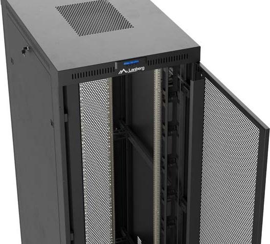 Actual product image Lanberg 19" 47U 800x1200 freist. LCD perfor.Tür (FlatPack)sw (Speditionsversand) (47 RU, 19 inch rack)