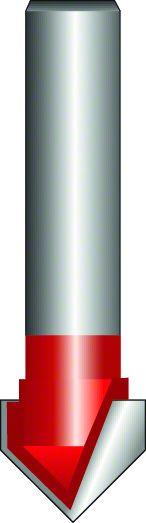 Actual product image Bosch Professional Zubehör V-groove cutter Expert for Wood, 8 mm, D 31.8 mm, L 19 mm, G 51 mm, 90°