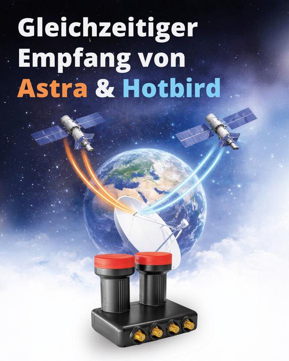 Immagine prodotto Megasat Convertitore d'antenna satellitare Diavolo (Quad LNB, 40mm)