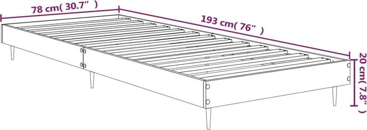 Produktbild vidaXL Bettgestell (75 x 190 cm)