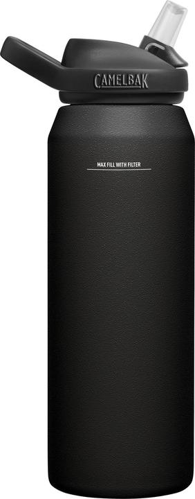 Actual product image Camelbak Eddy+ Stainless Steel Vacuum Insulated Filtered by Lifestraw Water Bottle - Black - 32oz/1 (0.95 l)