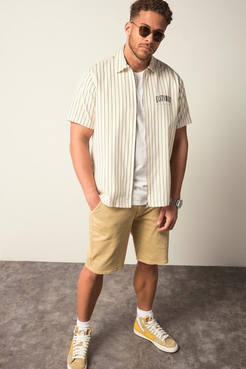 Immagine prodotto Sthuge Streifenhemd, Halbarm, Kentkragen, kastiger Fit (XXL)