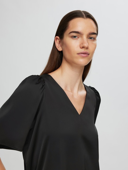 Actual product image Selected Femme Satin blouse with 2/4 sleeves (38)