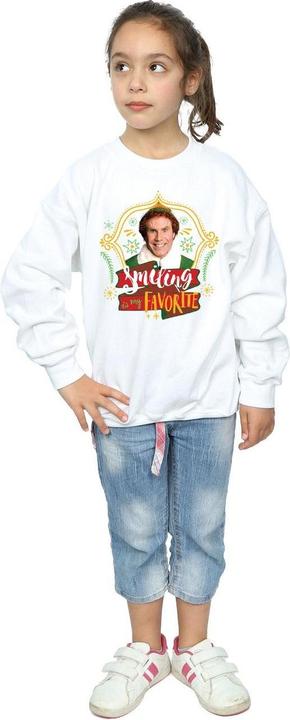 Actual product image Elf Girls Buddy Smiling Sweatshirt (128)