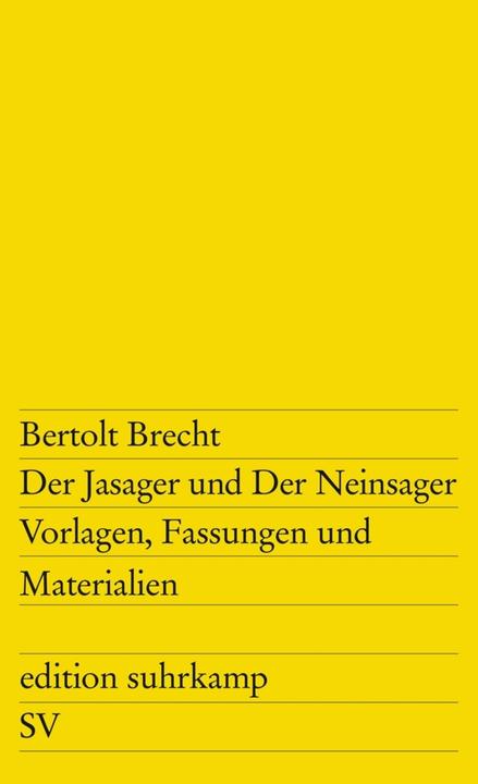 Produktbild Der Jasager und Der Neinsager (Deutsch, Bertolt Brecht, 2006)