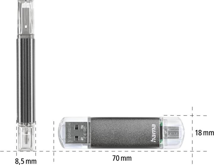 Actual product image Hama Laeta Twin (16 GB, USB-A)