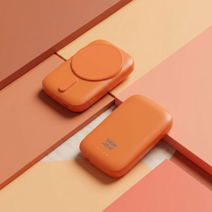 Produktbild Power bank Blue Star Powerbank compatible with MagSafe Blue Star Slim DG-P8 15W 5000 mAh orange (5000 mAh, 15 W, 19.25 Wh)