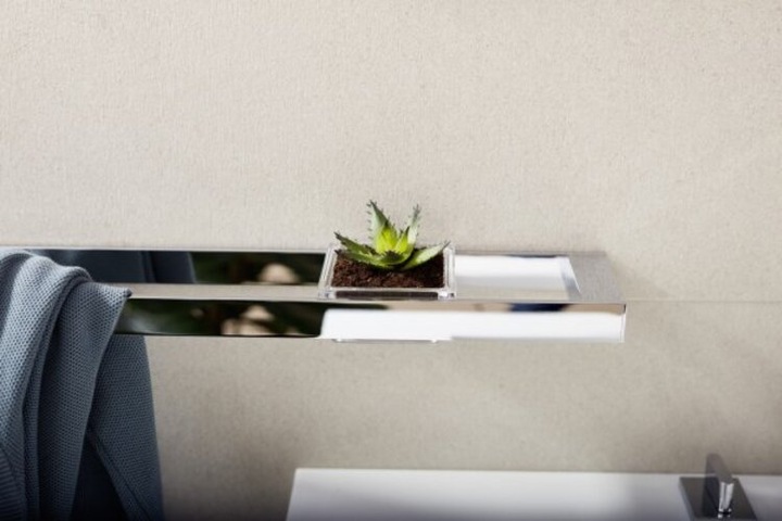 Produktbild Emco liaison Glasschale (Reling) 186600000 quadratisch, 97.5x48x97.5mm, chrom chrom quadratisch, 97.5x...