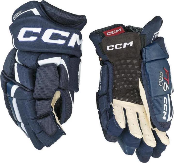 CCM JetSpeed FT6 PRO SR Hockeyhandschuhe (13"/33 cm, Dunkelblau (Marine)/Weiss (68)) (13)