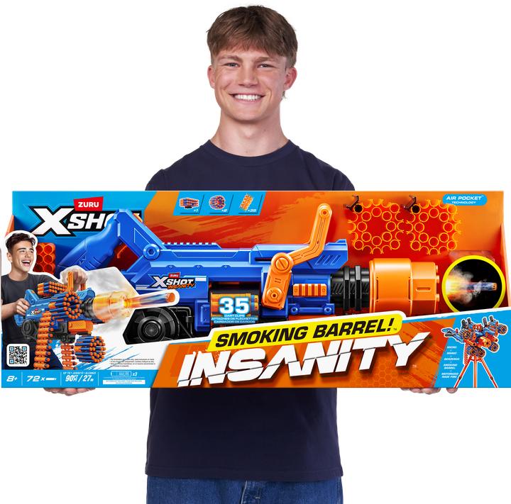 Actual product image Zuru XSHOT - Insanity Blaster Smoke N Barrel mit Darts