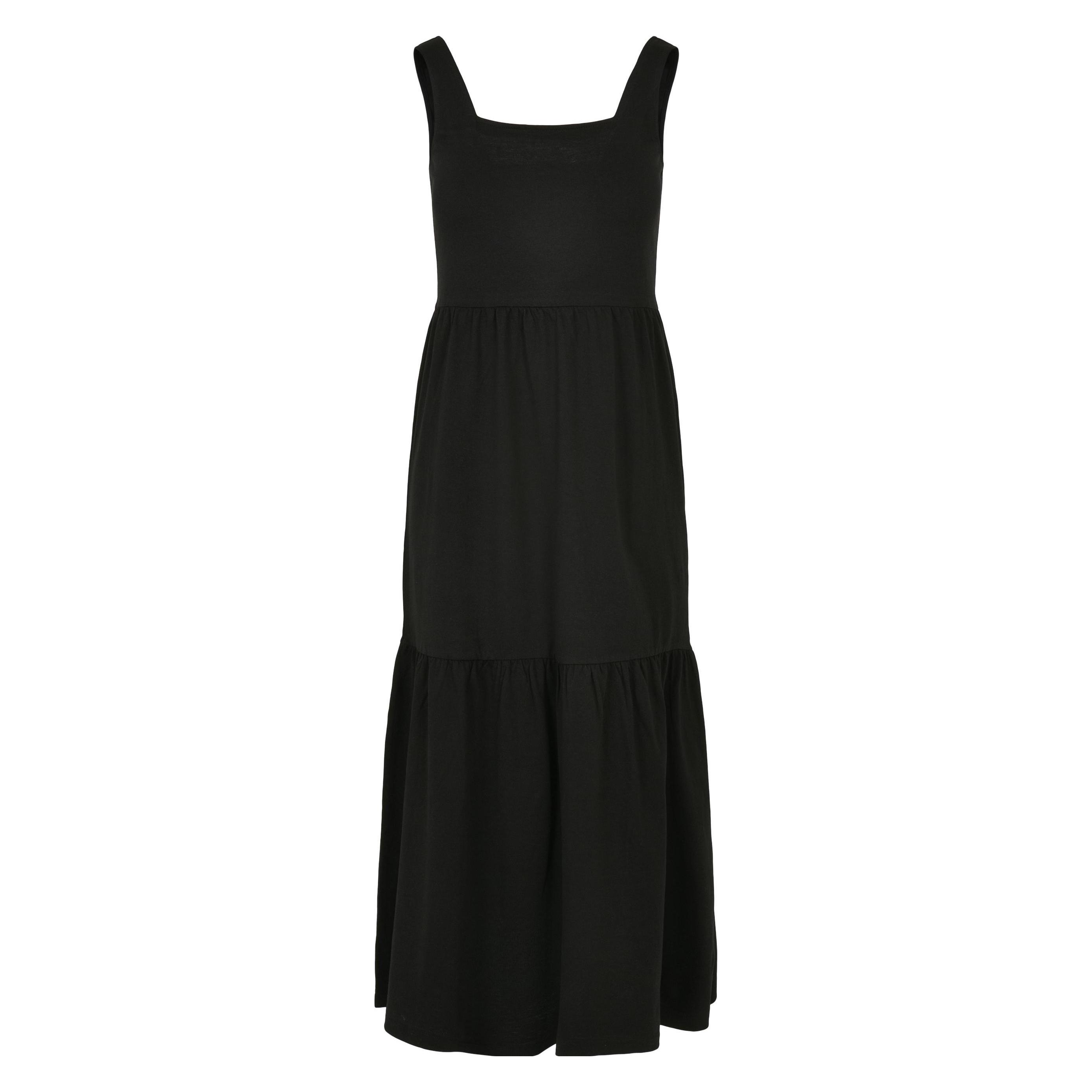 Urban Classics, Damen, Kleider, Ladies 7/8 Length Valance Summer Dress - 16944, Schwarz, (4XL)