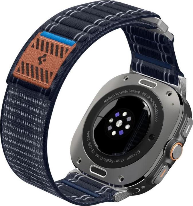 Actual product image Spigen - WBF0 - Samsung Galaxy Watch Ultra 47mm - Navy (Fabric, Nylon)