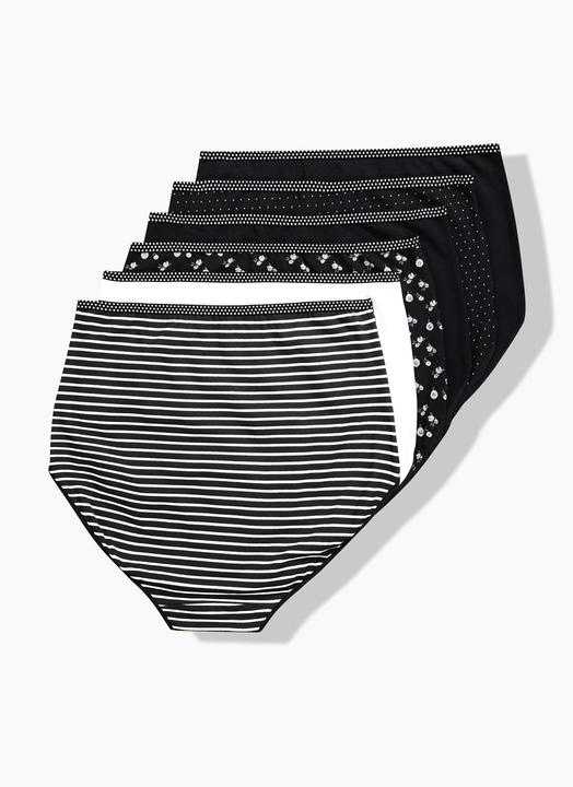 Produktbild Ulla Popken Maxislips, 6er-Pack, Muster/einfarbig (46, 48)