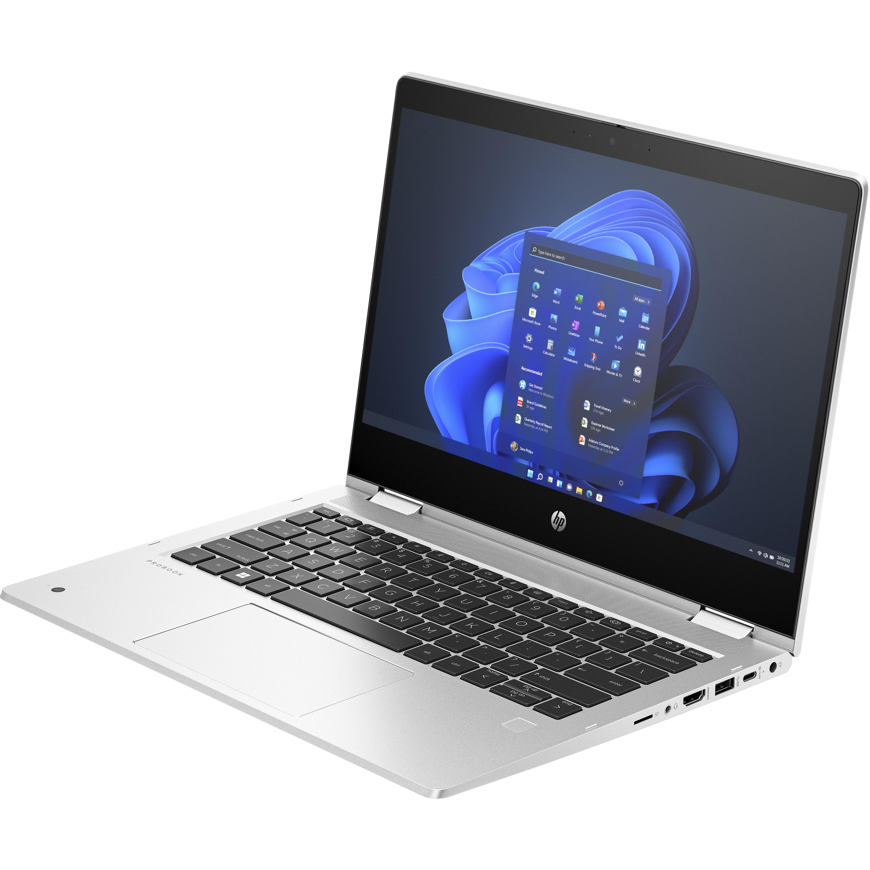 HP ProBook x360 435 G10 (13.30", 512 GB, 16 GB, DE, AMD Ryzen 5 7530U), Notebook, Silber