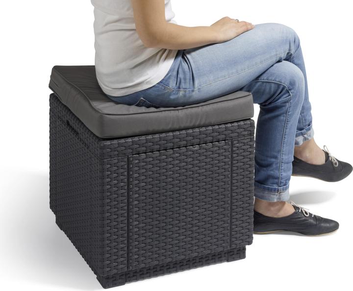 Image du produit Allibert Tabouret Cube (avec coussin)