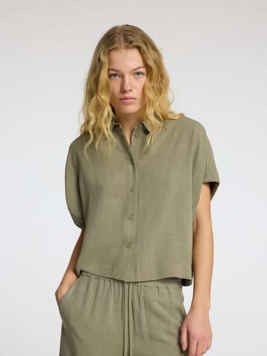 Produktbild Selected Slfviva Ss Cropped Shirt Noos (40)