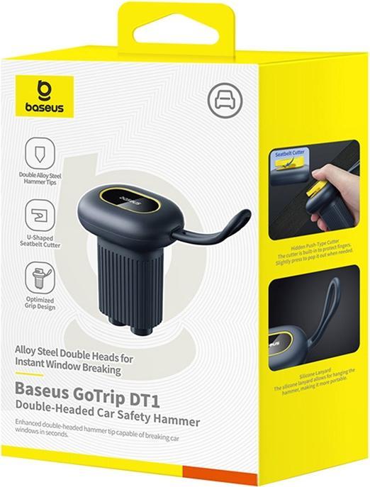 Immagine prodotto Baseus Car Safety Hammer Black GoTrip DT1 Double-Headed