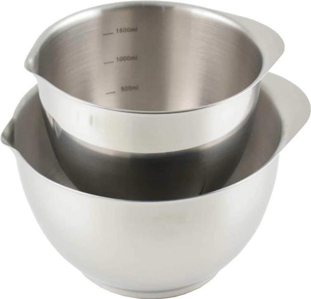 Image du produit Rosti Set de bols à mélanger Margrethe 1,5 l  3 l, argent (3 l, 2 x)