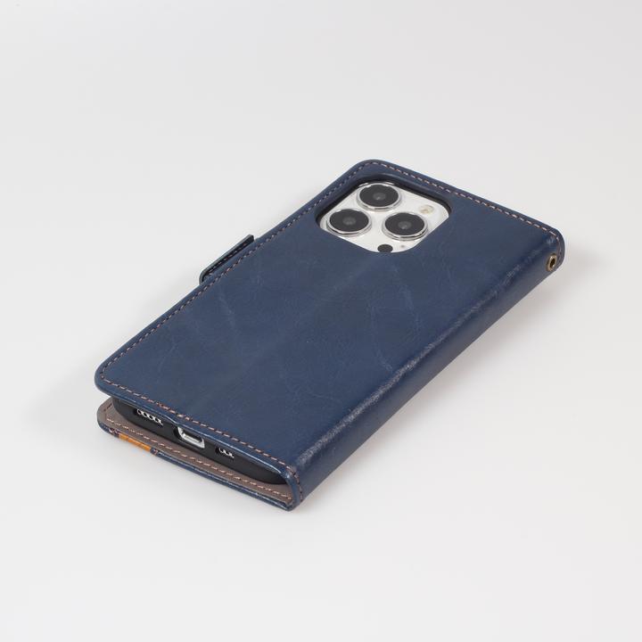 Immagine prodotto PhoneLook Etui cuir Flip Wallet en cuir véritable avec stripe design et compartiment à cartes (Apple iPhone 13 Pro Max)