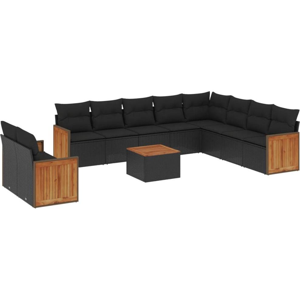VidaXL, Gartenlounge, 10-tlg. Garten-Lounge-Set mit Kissen