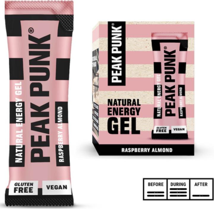 Peak Punk Natural Energy Gel (Himbeere, 12 Stk., 341 g)