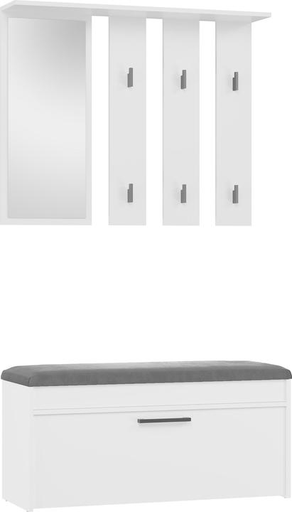 Image du produit Topeshop Armoire PARMA 100x35x180 cm blanc (100 x 35 x 180 cm)