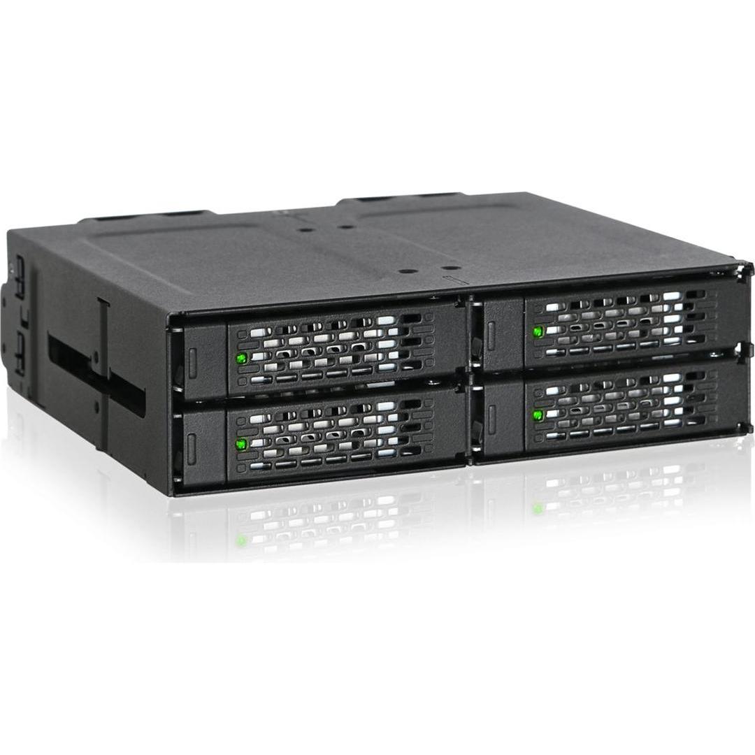 Icydock Geh?use 4x 2,5" NVMe SSD PCIe 4.0 64Gbps, f?r 5,25" Schacht, SSD + Festplatte Zubehör