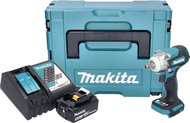 Actual product image Makita DTW 301 RT1J Cordless impact wrench 18 V 330 Nm 1/2" brushless + 1x rechargeable battery 5.0 Ah + (Rechargeable battery operated)