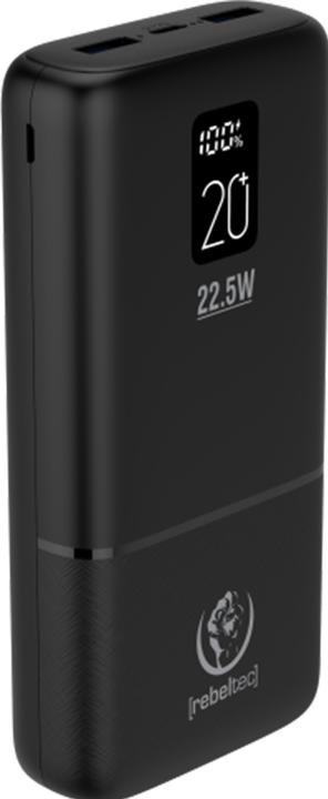 Rebeltec powerbank P20 22,5W 20000mAh schwarz (20000 mAh, 22.50 W, 72 Wh)