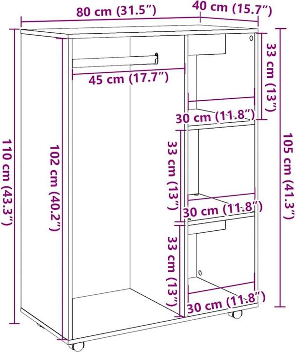 Produktbild vidaXL Kleiderständer