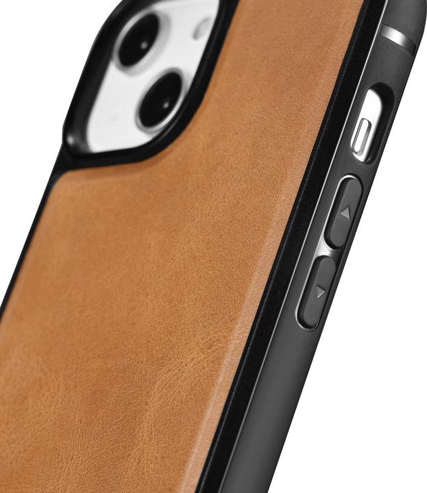 Image du produit iCarer Leather Oil Wax étui recouvert de cuir naturel pour iPhone 14 marron (WMI14220717-TN) (Apple iPhone 14)