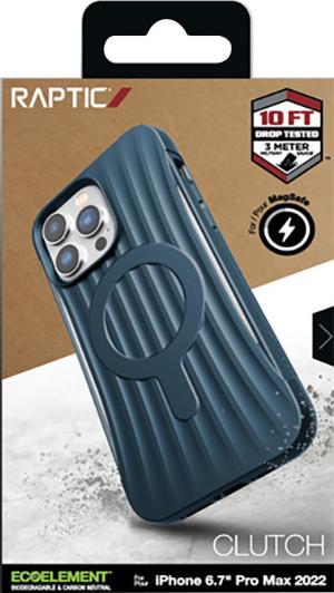 Produktbild X-Doria Raptic Clutch Case für iPhone 14 Pro Max mit blauer MagSafe-Abdeckung (Apple iPhone 14 Pro Max)