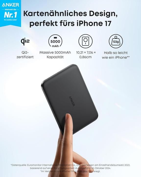 Image du produit Anker Nano Powerbank 5000mAh, MagSafe-kompatibel (5000 mAh, 20 W)