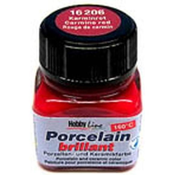 Kreul, Künstlerfarbe + Bastelfarbe, Glass & Porcelain Classic, Porzellan- und Glasfarbe (Karminrot, 20 ml)