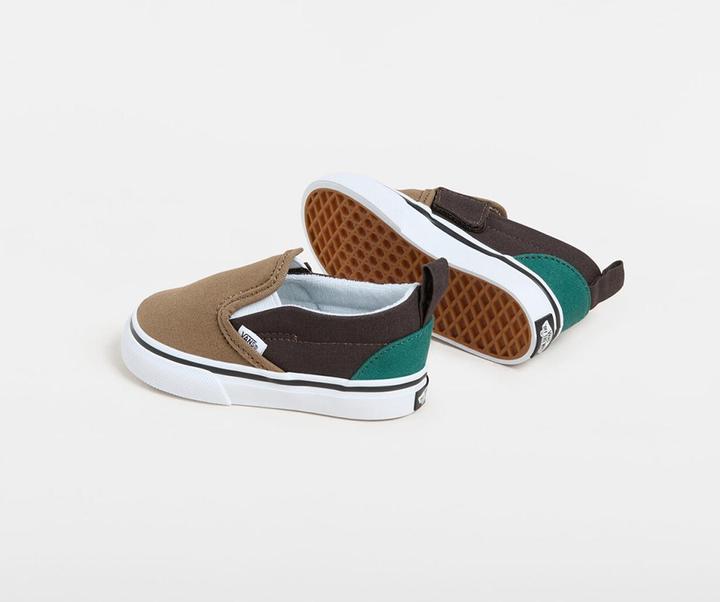 Actual product image Vans Slip-On V COLOR BLOCK BROWN/MULTI (22.5)