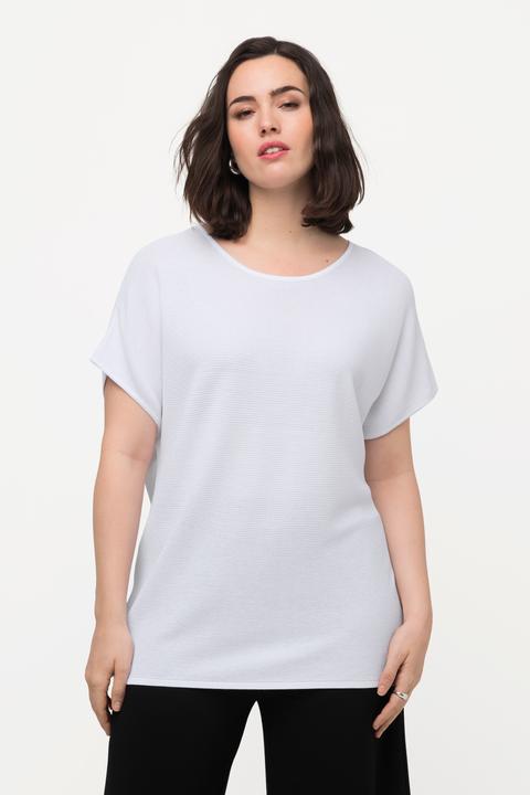 Produktbild Ulla Popken Pullover, Waffelstruktur, Oversized, Rundhals, Halbarm (50, 52)