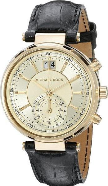 Michael Kors Sawyer Leather Strap Watch (38 mm)