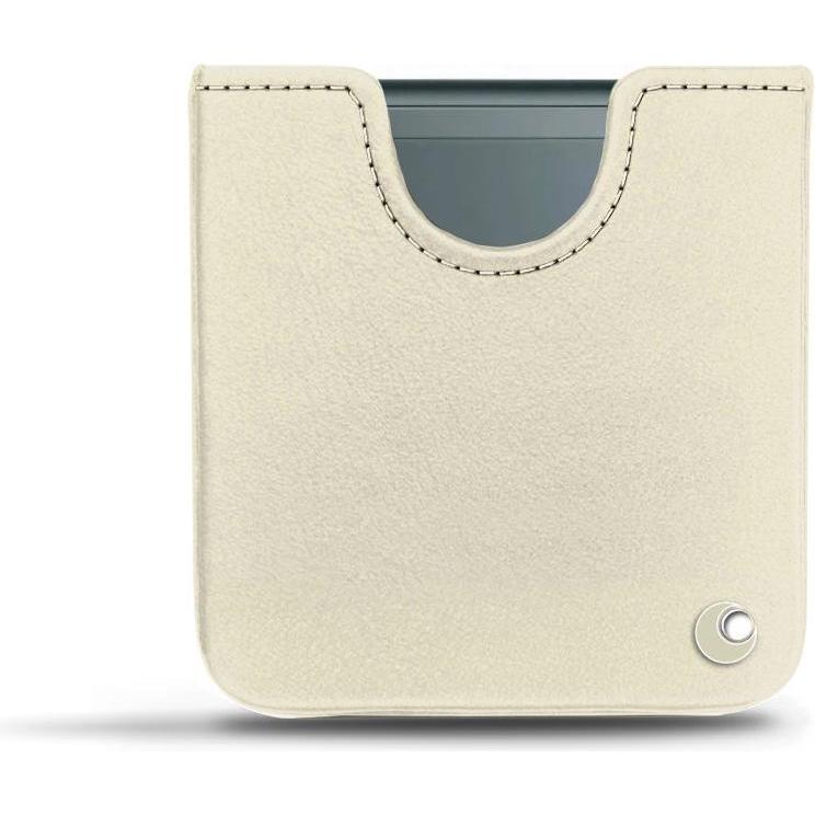 Noreve Custodia protettiva in pelle Samsung Galaxy Z Flip3 (Samsung Galaxy Z Flip3), Cover smartphone, Bianco