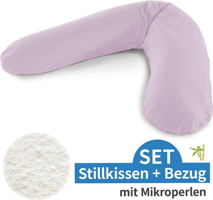 Actual product image Theraline Nursing pillow "The Original" with micro pearl filling incl. cover 190 cm (38 cm)