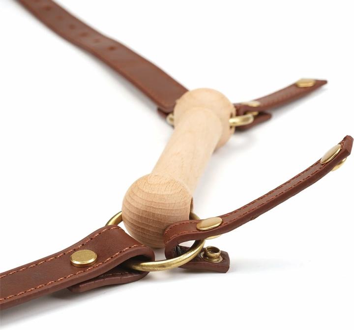 Actual product image Liebe Seele Leather Blinders with Gag