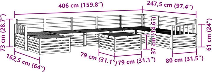 Produktbild vidaXL Outdoor-Sofa