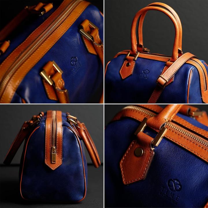 Image du produit Time Resistance Sac à main élégant en cuir véritable, fabrication artisanale italienne
