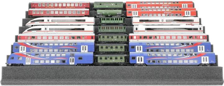 Produktbild Feldherr Schaumstoff-Zugliege Spur TT mit 7 Fächern für Modelleisenbahnen (Schaumstoff)