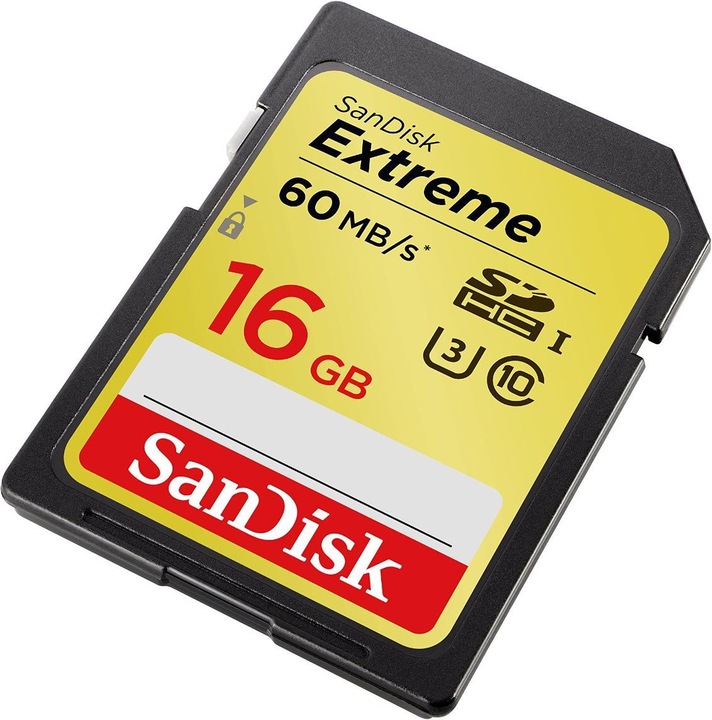 Produktbild SanDisk Extreme SDHC (16 GB, SDHC, U3, UHS-I)