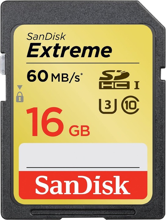 Produktbild SanDisk Extreme SDHC (16 GB, SDHC, U3, UHS-I)