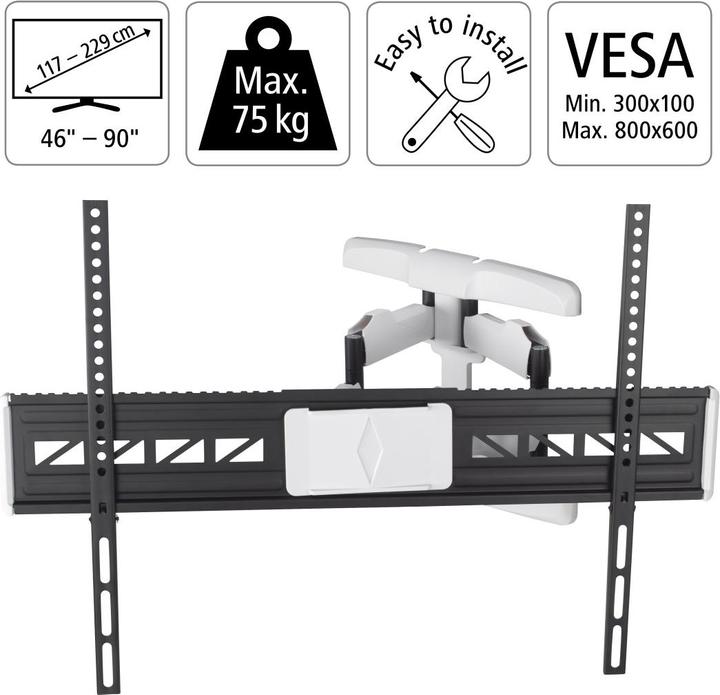 Actual product image Hama Fullmotion (Wall, 90", 75 kg)