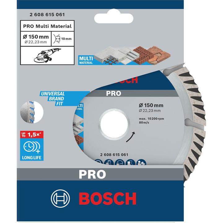 Actual product image Bosch Professional Zubehör PRO Multi Material diamond cutting disc, 150 x 22.23 mm