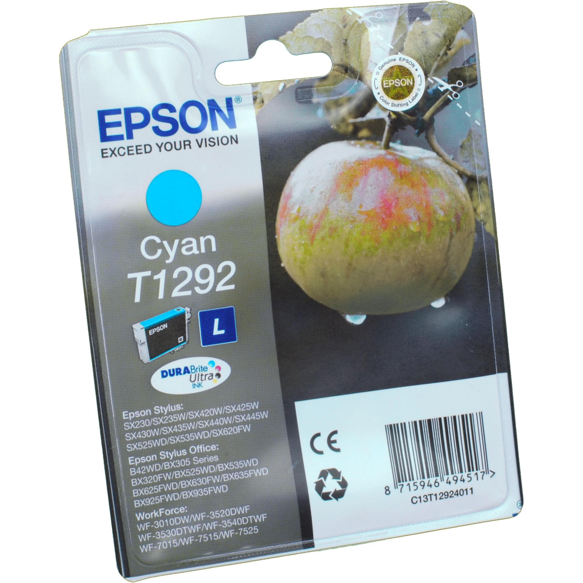 Epson, Druckerpatrone, T1292 DuraBrite Ultra (C)