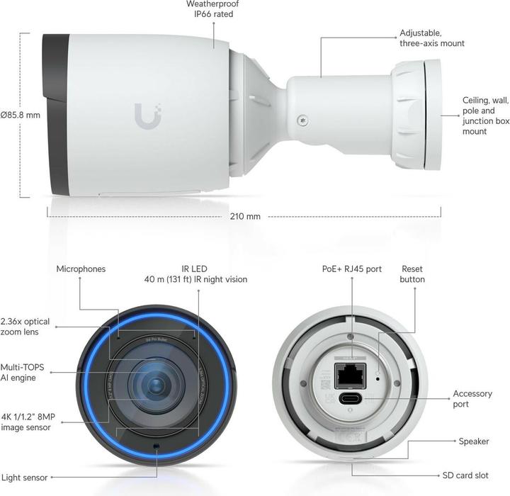Productafbeelding Ubiquiti G6 Pro Bullet (3840 x 2160 Pixels)