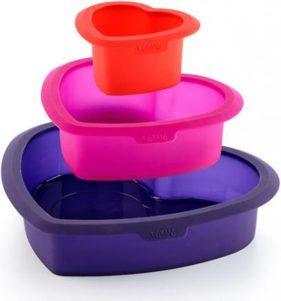 Image du produit Lékué Moule à cake en forme de coeur, lot de 3